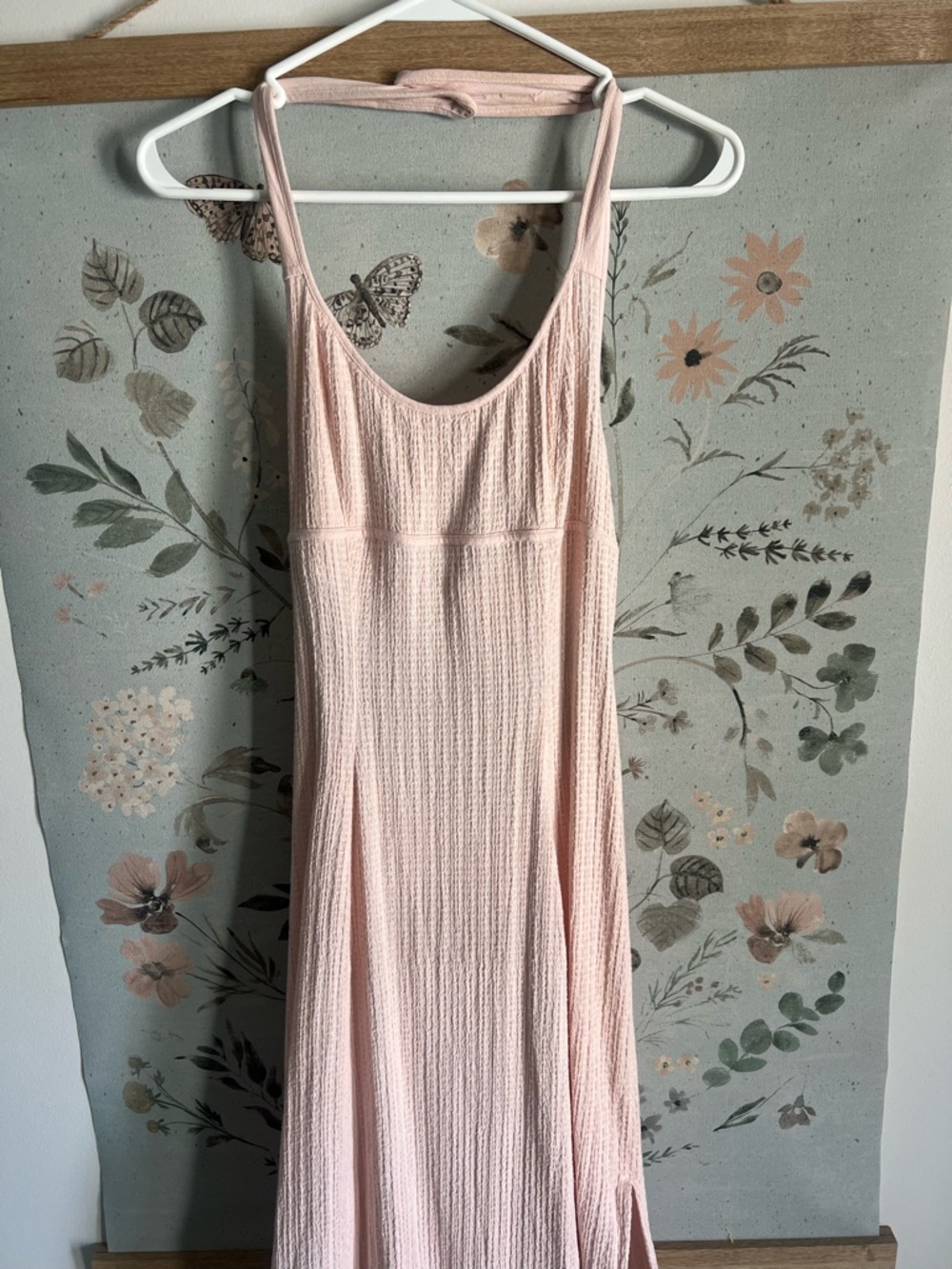 Free People Pale Pink Textured Maxi Dress